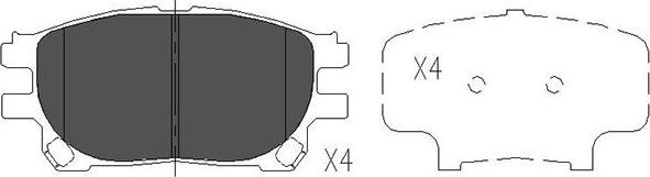 Kavo Parts KBP-9121 - Brake Pad Set, disc brake www.autospares.lv