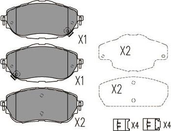 Kavo Parts KBP-9123 - Bremžu uzliku kompl., Disku bremzes www.autospares.lv