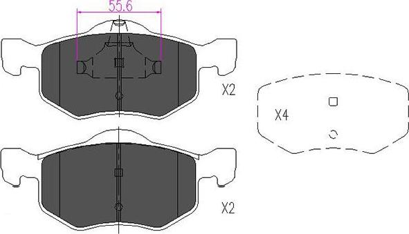 Kavo Parts KBP-4541 - Bremžu uzliku kompl., Disku bremzes autospares.lv