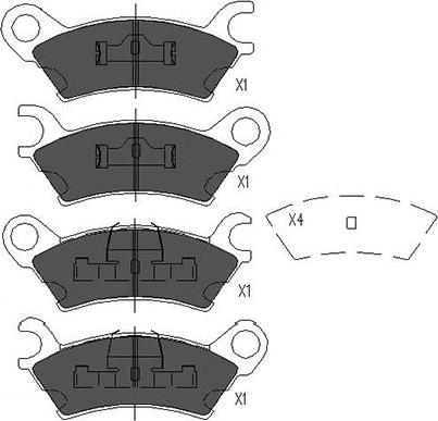 Kavo Parts KBP-4542 - Bremžu uzliku kompl., Disku bremzes www.autospares.lv