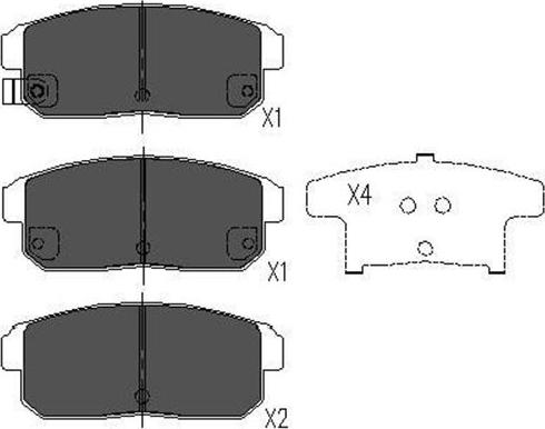 Kavo Parts KBP-4547 - Bremžu uzliku kompl., Disku bremzes www.autospares.lv