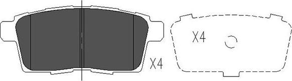 Kavo Parts KBP-4559 - Brake Pad Set, disc brake www.autospares.lv