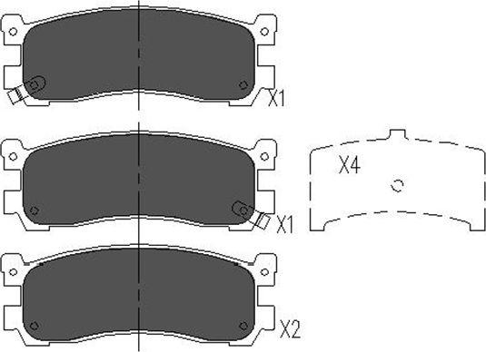 Kavo Parts KBP-4556 - Bremžu uzliku kompl., Disku bremzes www.autospares.lv