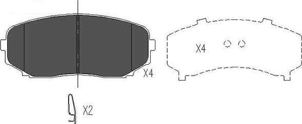 Kavo Parts KBP-4558 - Тормозные колодки, дисковые, комплект www.autospares.lv