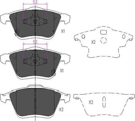 Kavo Parts KBP-4553 - Bremžu uzliku kompl., Disku bremzes www.autospares.lv