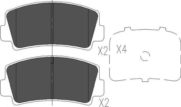 Kavo Parts KBP-4552 - Bremžu uzliku kompl., Disku bremzes www.autospares.lv