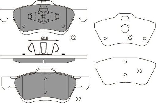 Kavo Parts KBP-4564 - Bremžu uzliku kompl., Disku bremzes autospares.lv