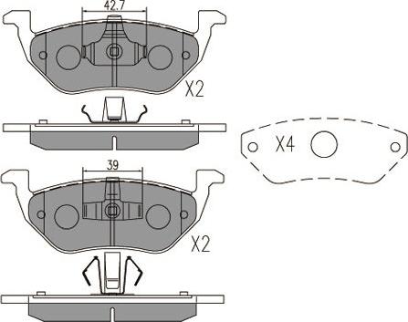 Kavo Parts KBP-4568 - Bremžu uzliku kompl., Disku bremzes www.autospares.lv