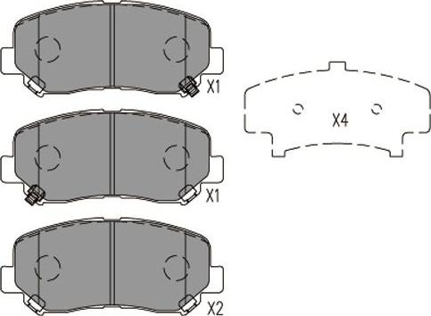 Kavo Parts KBP-4563 - Тормозные колодки, дисковые, комплект www.autospares.lv