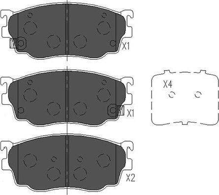 Kavo Parts KBP-4509 - Bremžu uzliku kompl., Disku bremzes www.autospares.lv