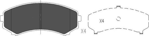 Kavo Parts KBP-4504 - Brake Pad Set, disc brake www.autospares.lv