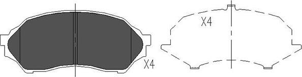 Kavo Parts KBP-4505 - Bremžu uzliku kompl., Disku bremzes www.autospares.lv