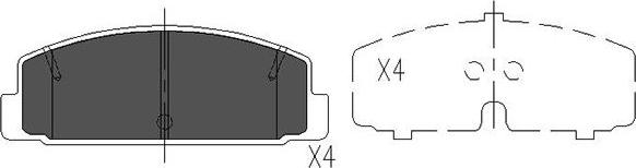 Kavo Parts KBP-4506 - Bremžu uzliku kompl., Disku bremzes www.autospares.lv