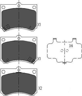 Kavo Parts KBP-4502 - Bremžu uzliku kompl., Disku bremzes autospares.lv