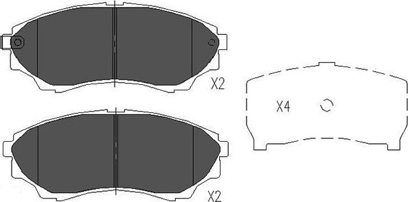 Kavo Parts KBP-4514 - Brake Pad Set, disc brake www.autospares.lv