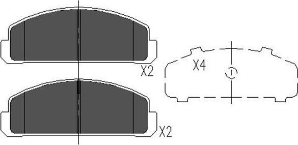 Kavo Parts KBP-4515 - Bremžu uzliku kompl., Disku bremzes www.autospares.lv