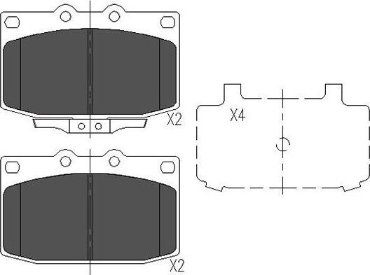 Kavo Parts KBP-4518 - Bremžu uzliku kompl., Disku bremzes www.autospares.lv