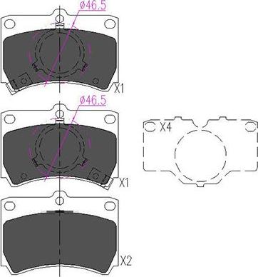 Kavo Parts KBP-4517 - Bremžu uzliku kompl., Disku bremzes www.autospares.lv