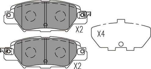 Kavo Parts KBP-4582 - Bremžu uzliku kompl., Disku bremzes www.autospares.lv