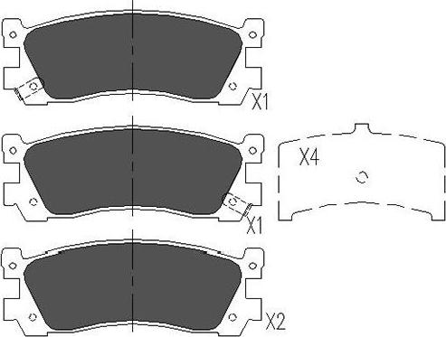 Kavo Parts KBP-4536 - Bremžu uzliku kompl., Disku bremzes autospares.lv