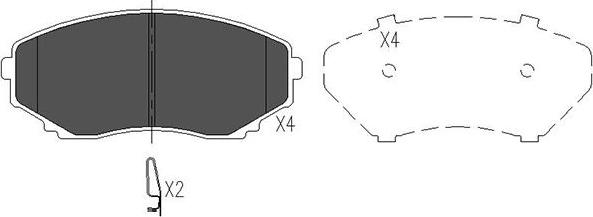 Kavo Parts KBP-4530 - Bremžu uzliku kompl., Disku bremzes www.autospares.lv