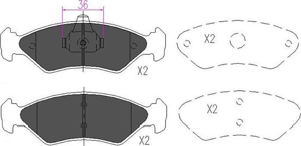 Kavo Parts KBP-4533 - Bremžu uzliku kompl., Disku bremzes autospares.lv