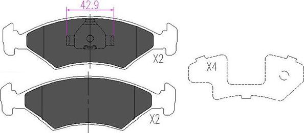 Kavo Parts KBP-4532 - Bremžu uzliku kompl., Disku bremzes autospares.lv