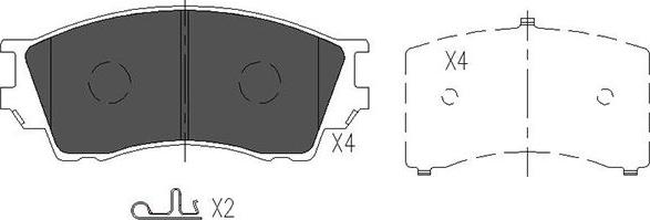 Kavo Parts KBP-4529 - Brake Pad Set, disc brake www.autospares.lv