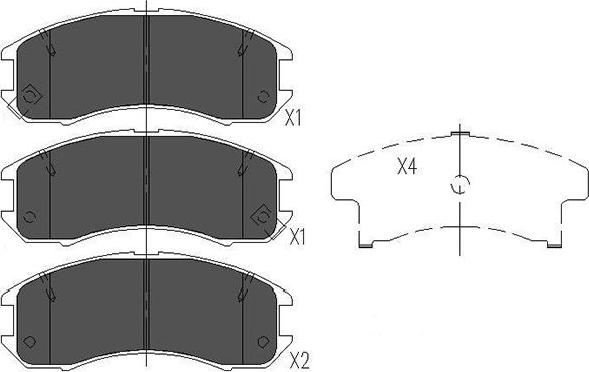 Kavo Parts KBP-4525 - Bremžu uzliku kompl., Disku bremzes www.autospares.lv