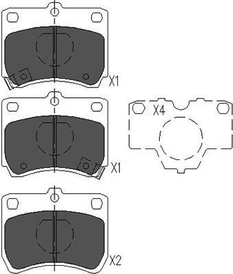 Kavo Parts KBP-4520 - Bremžu uzliku kompl., Disku bremzes autospares.lv