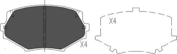 Kavo Parts KBP-4527 - Bremžu uzliku kompl., Disku bremzes www.autospares.lv