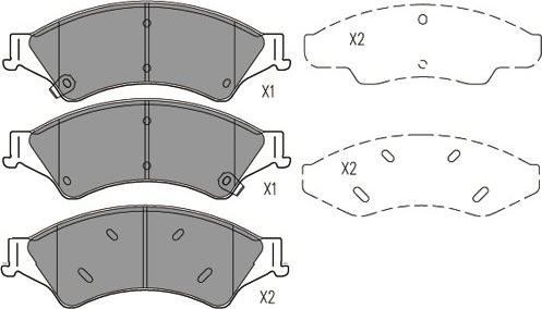 Kavo Parts KBP-4574 - Bremžu uzliku kompl., Disku bremzes autospares.lv