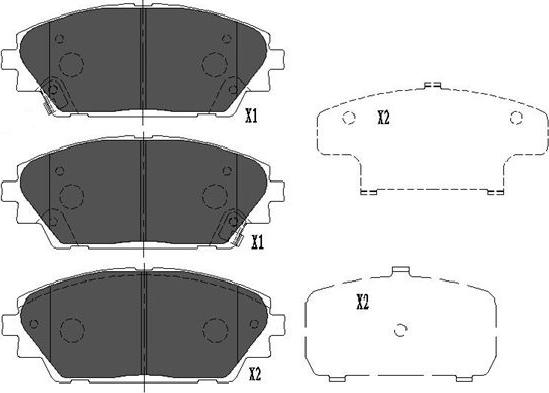 Kavo Parts KBP-4571 - Bremžu uzliku kompl., Disku bremzes autospares.lv