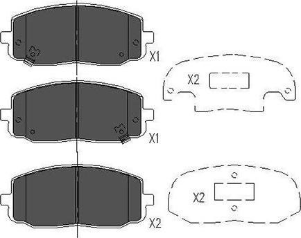 Kavo Parts KBP-4006 - Bremžu uzliku kompl., Disku bremzes www.autospares.lv