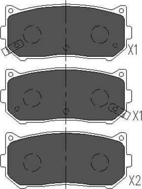 Kavo Parts KBP-4001 - Brake Pad Set, disc brake www.autospares.lv