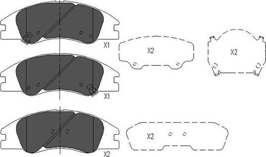 Kavo Parts KBP-4003 - Bremžu uzliku kompl., Disku bremzes www.autospares.lv