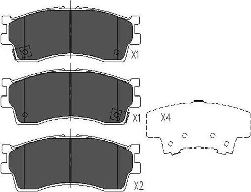 Kavo Parts KBP-4002 - Тормозные колодки, дисковые, комплект www.autospares.lv