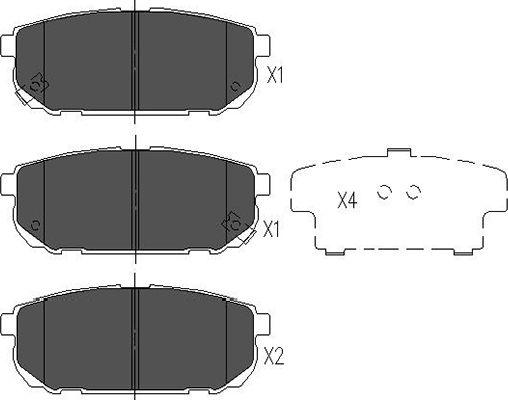 Kavo Parts KBP-4015 - Bremžu uzliku kompl., Disku bremzes autospares.lv