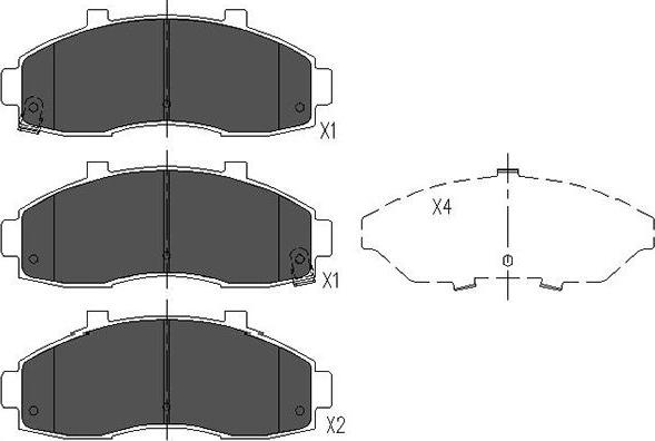 Kavo Parts KBP-4010 - Bremžu uzliku kompl., Disku bremzes www.autospares.lv