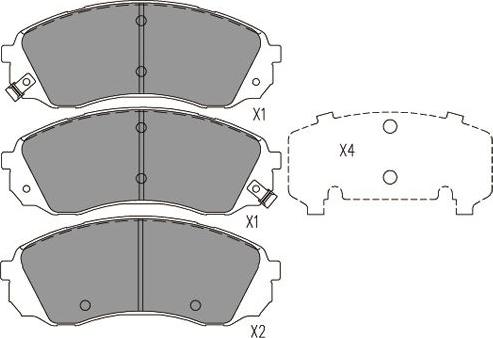 Kavo Parts KBP-4024 - Bremžu uzliku kompl., Disku bremzes www.autospares.lv