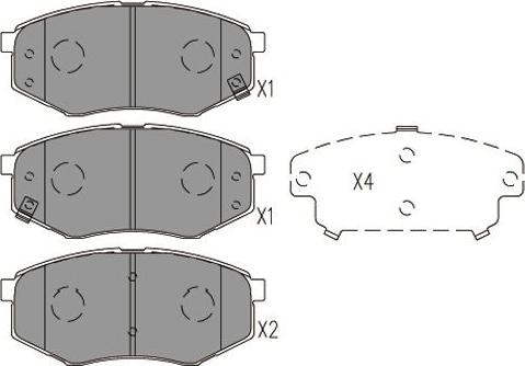 Kavo Parts KBP-4025 - Тормозные колодки, дисковые, комплект www.autospares.lv