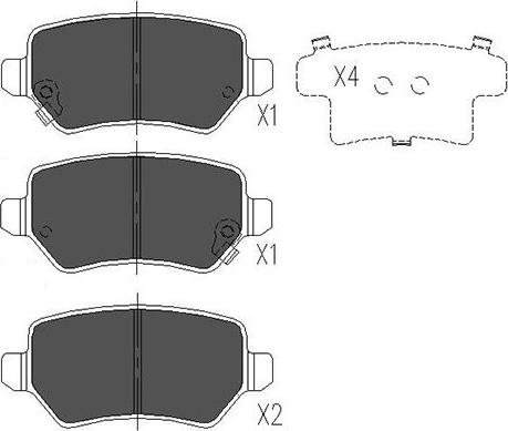 Kavo Parts KBP-4020 - Brake Pad Set, disc brake www.autospares.lv