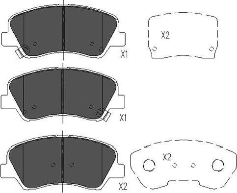 Kavo Parts KBP-4023 - Тормозные колодки, дисковые, комплект www.autospares.lv