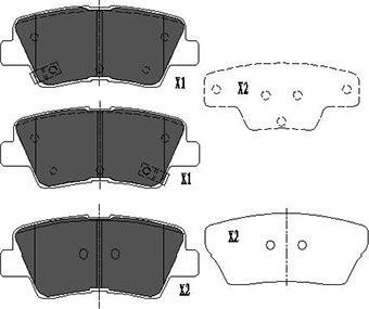 Kavo Parts KBP-4022 - Тормозные колодки, дисковые, комплект www.autospares.lv