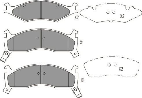 Kavo Parts KBP-4027 - Bremžu uzliku kompl., Disku bremzes autospares.lv