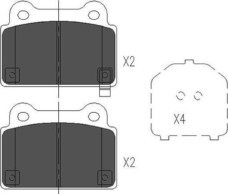 Kavo Parts KBP-5542 - Bremžu uzliku kompl., Disku bremzes www.autospares.lv