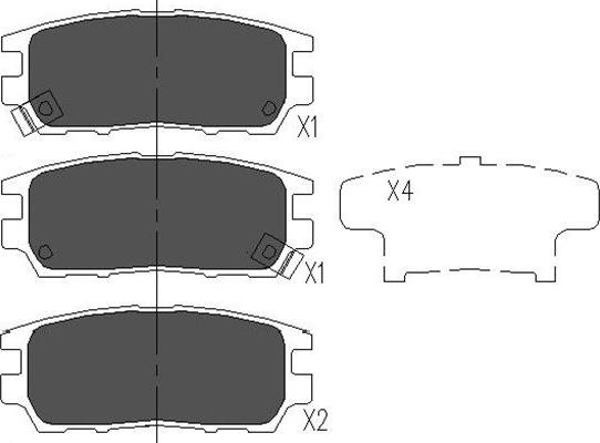 Kavo Parts KBP-5504 - Bremžu uzliku kompl., Disku bremzes autospares.lv