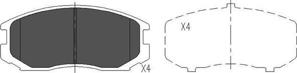 Kavo Parts KBP-5505 - Тормозные колодки, дисковые, комплект www.autospares.lv