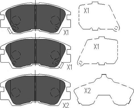 Kavo Parts KBP-5501 - Bremžu uzliku kompl., Disku bremzes autospares.lv