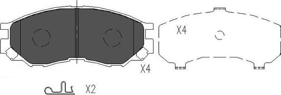 Kavo Parts KBP-5508 - Тормозные колодки, дисковые, комплект www.autospares.lv